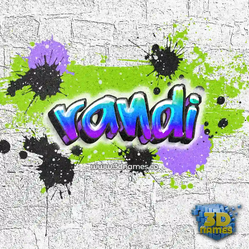 randi in Graffiti Grunge style - 3D name wallpaper