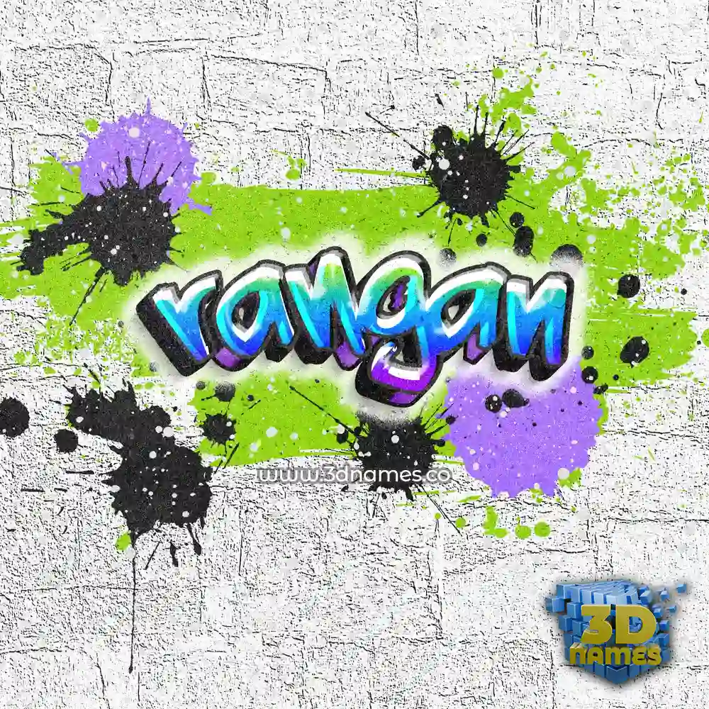 rangan in Graffiti Grunge style - 3D name wallpaper