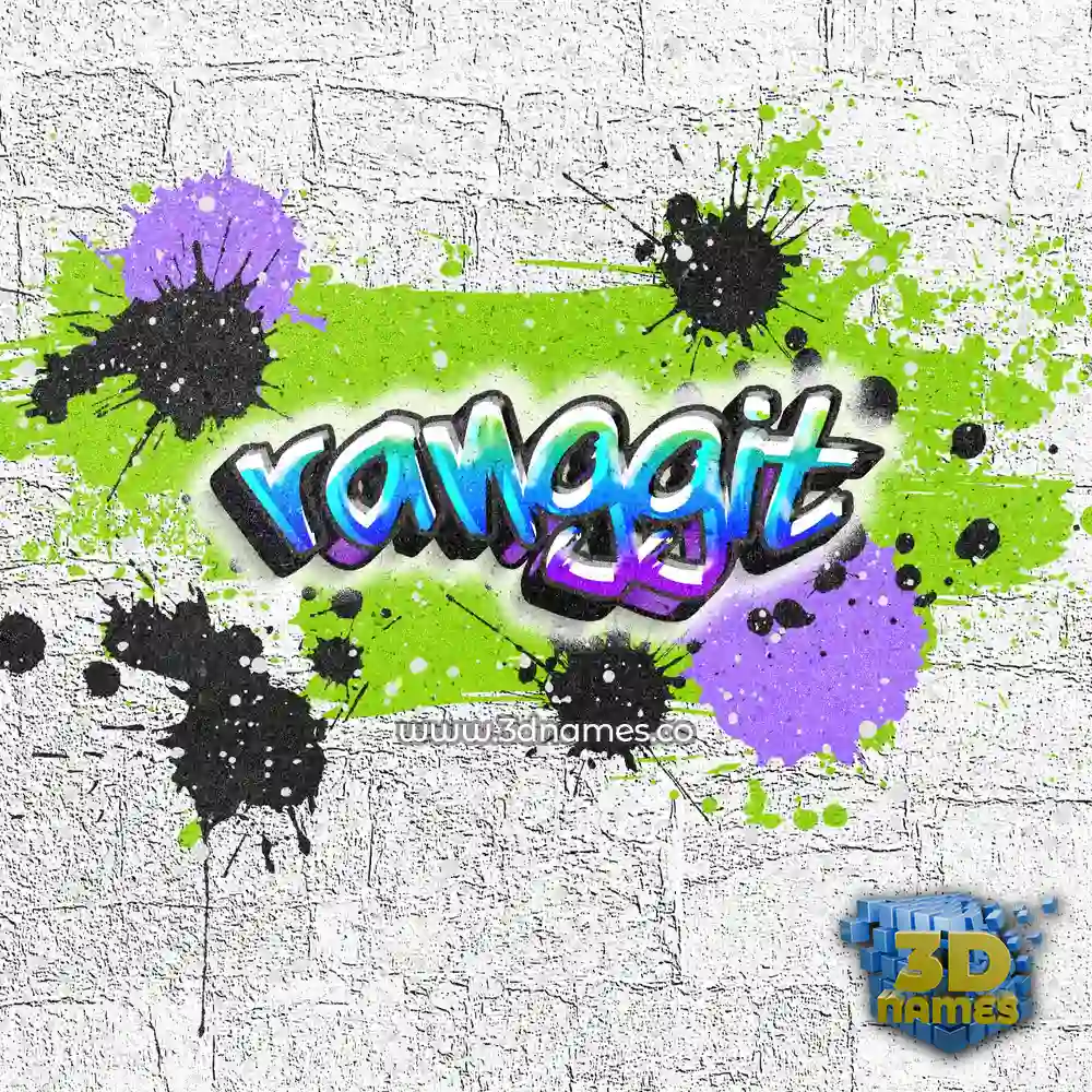 ranggit in Graffiti Grunge style - 3D name wallpaper