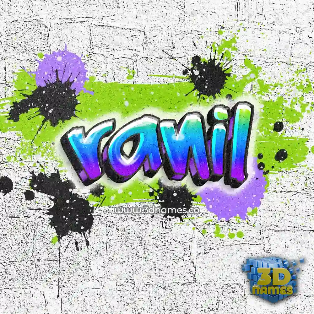 ranil in Graffiti Grunge style - 3D name wallpaper