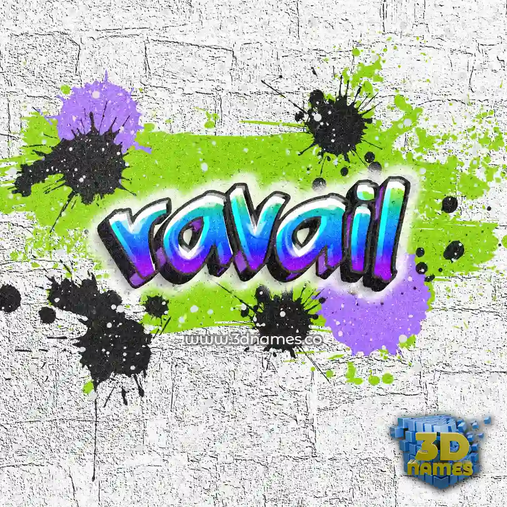 ravail in Graffiti Grunge style - 3D name wallpaper