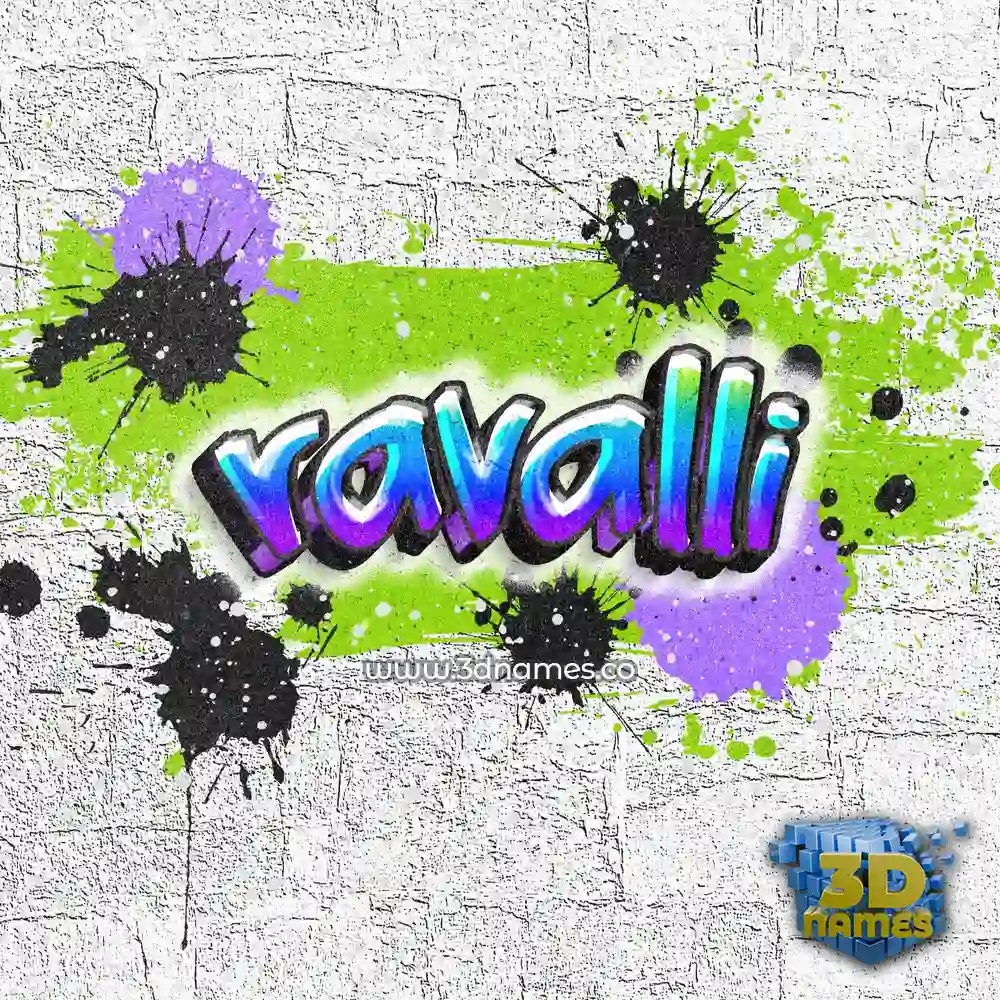 ravalli in Graffiti Grunge style - 3D name wallpaper