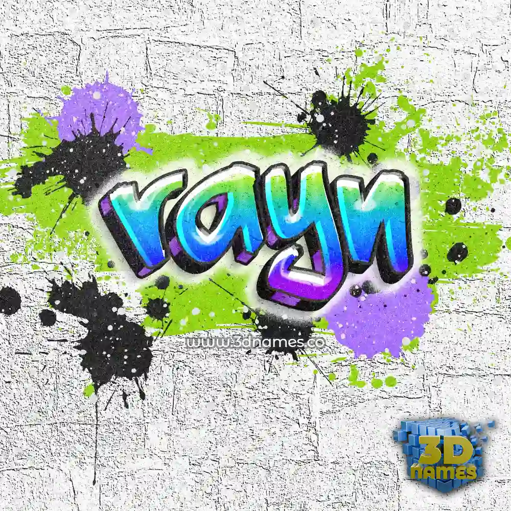 rayn in Graffiti Grunge style - 3D name wallpaper