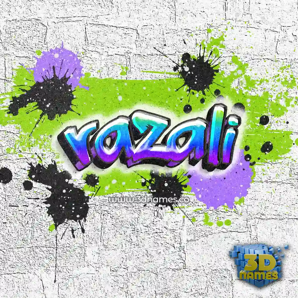razali in Graffiti Grunge style - 3D name wallpaper