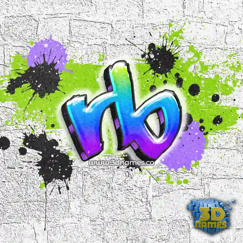 rb in Graffiti Grunge style - 3D name wallpaper
