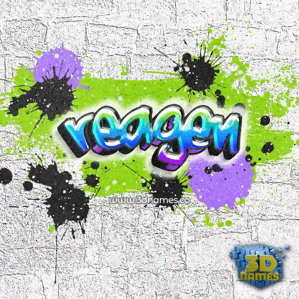 reagen in Graffiti Grunge style - 3D name wallpaper