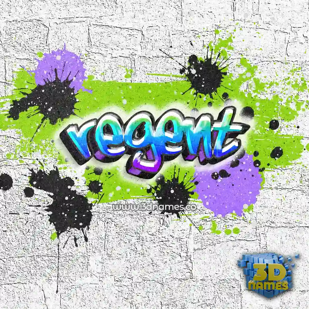 regent in Graffiti Grunge style - 3D name wallpaper