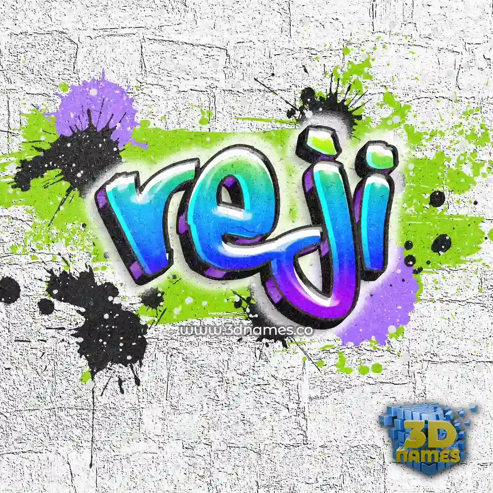 reji in Graffiti Grunge style - 3D name wallpaper