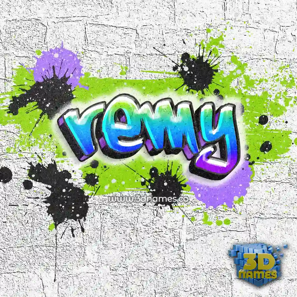 remy in Graffiti Grunge style - 3D name wallpaper