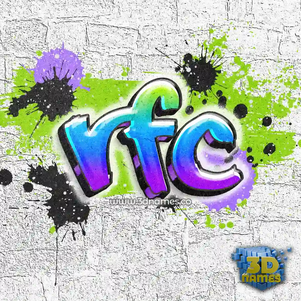 rfc in Graffiti Grunge style - 3D name wallpaper