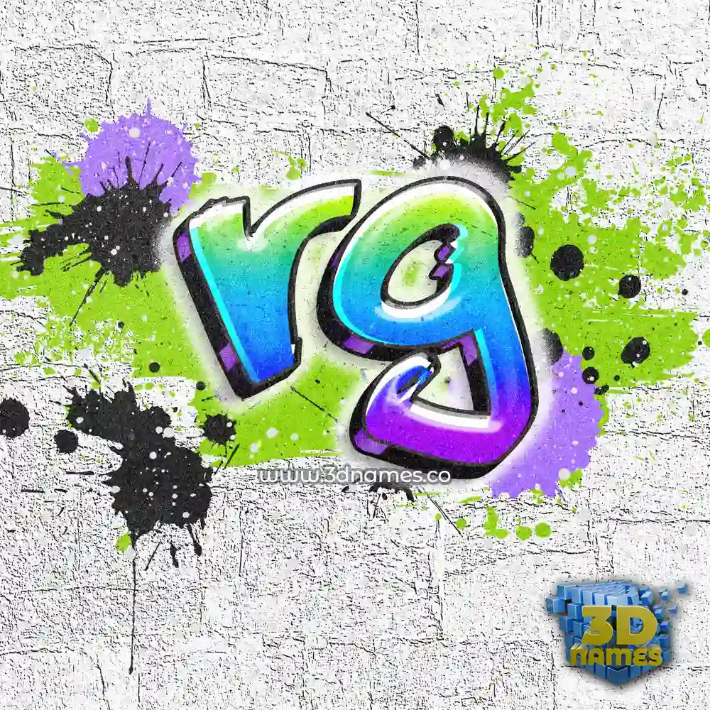 rg in Graffiti Grunge style - 3D name wallpaper