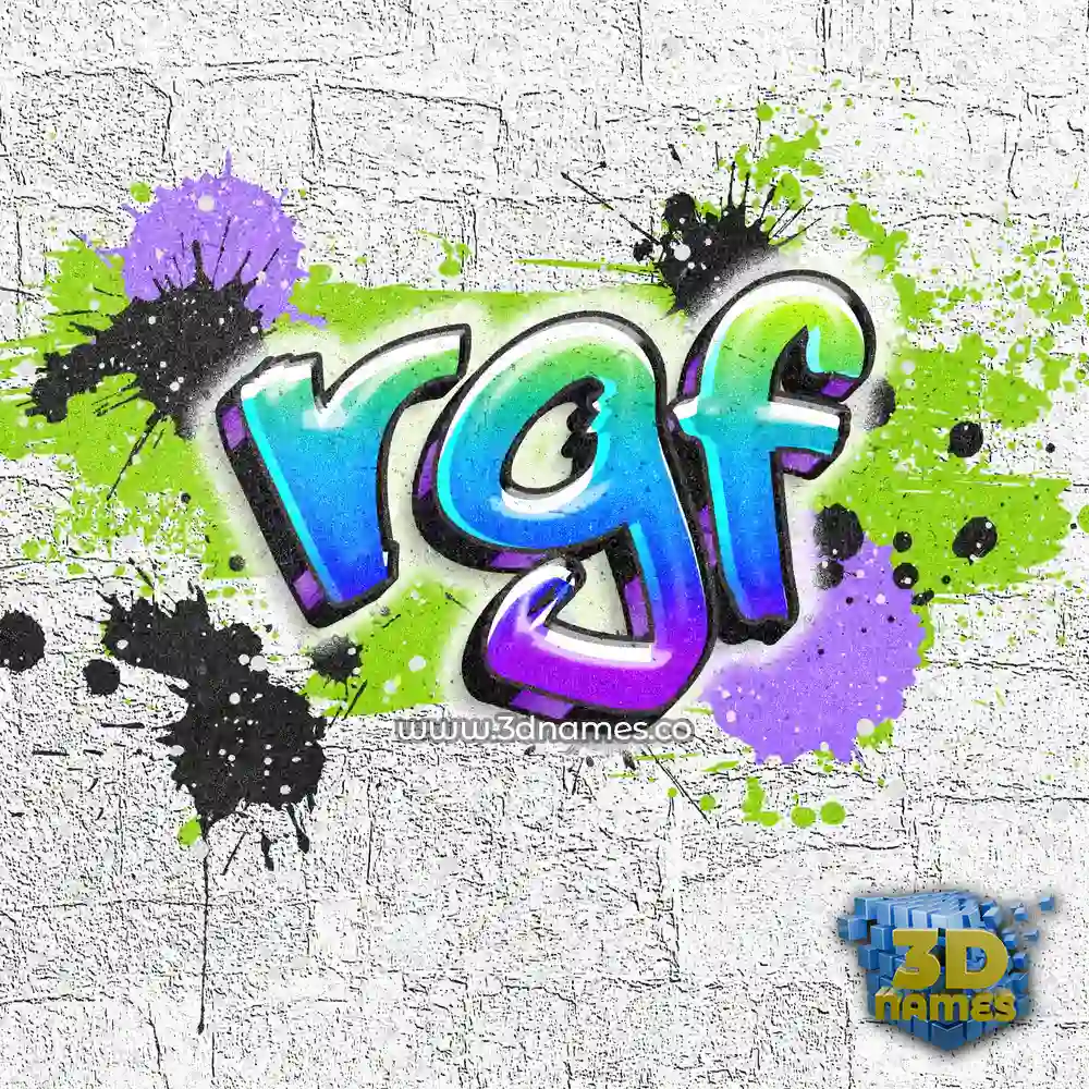 rgf in Graffiti Grunge style - 3D name wallpaper