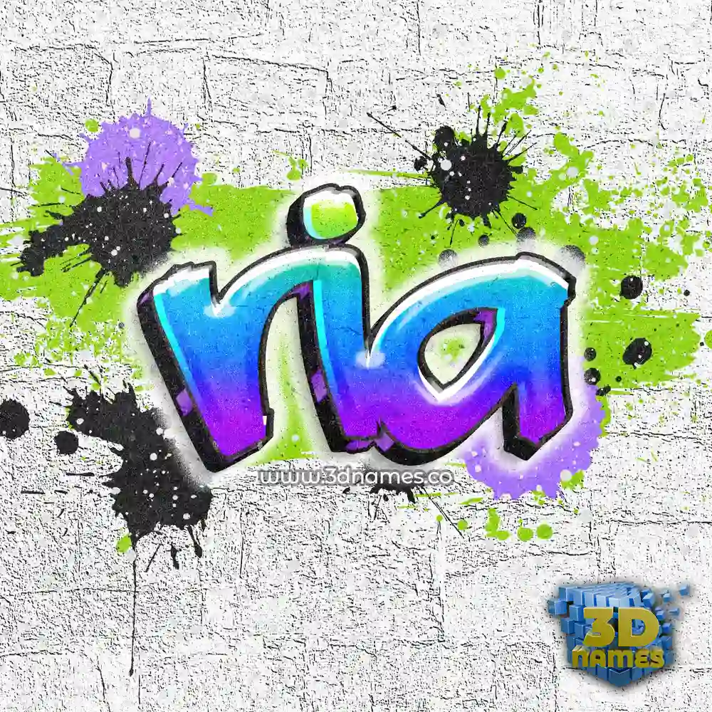 ria in Graffiti Grunge style - 3D name wallpaper