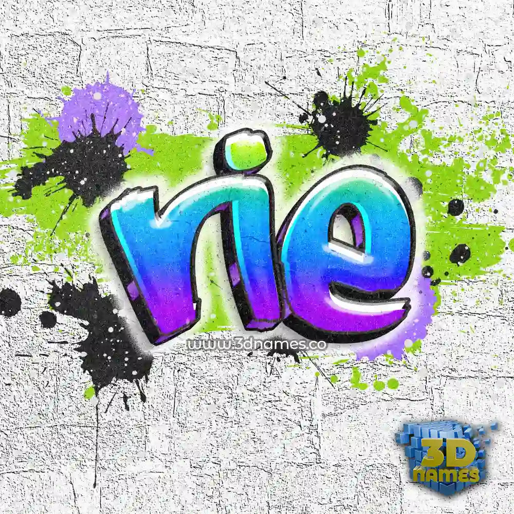 rie in Graffiti Grunge style - 3D name wallpaper