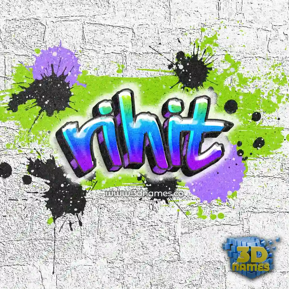 rihit in Graffiti Grunge style - 3D name wallpaper