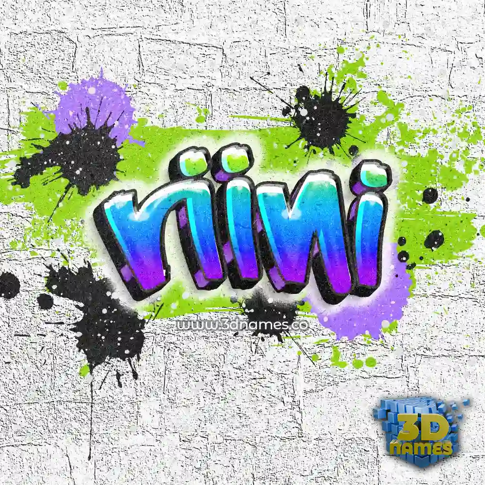 riini in Graffiti Grunge style - 3D name wallpaper