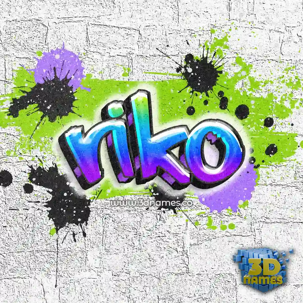 riko in Graffiti Grunge style - 3D name wallpaper