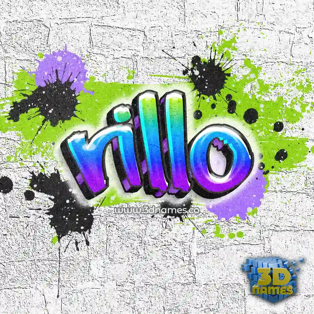 rillo in Graffiti Grunge style - 3D name wallpaper