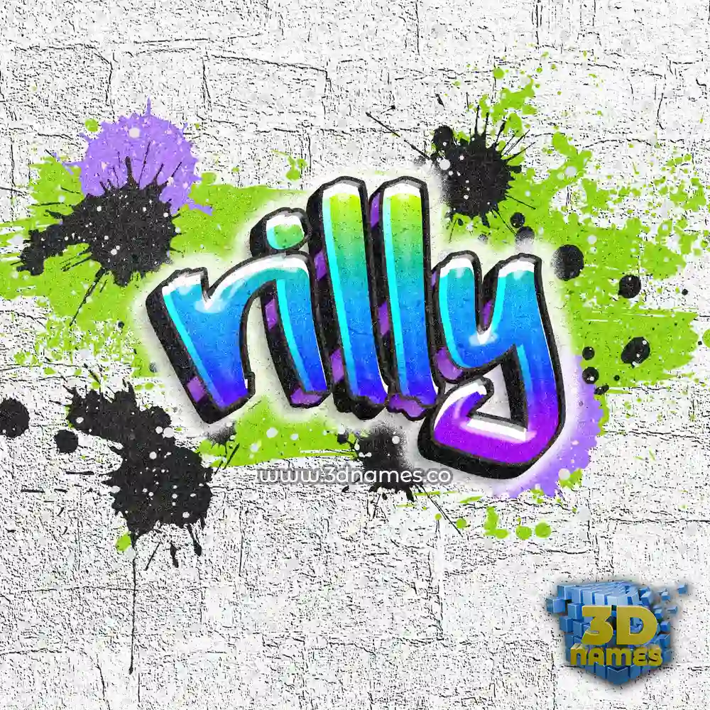 rilly in Graffiti Grunge style - 3D name wallpaper