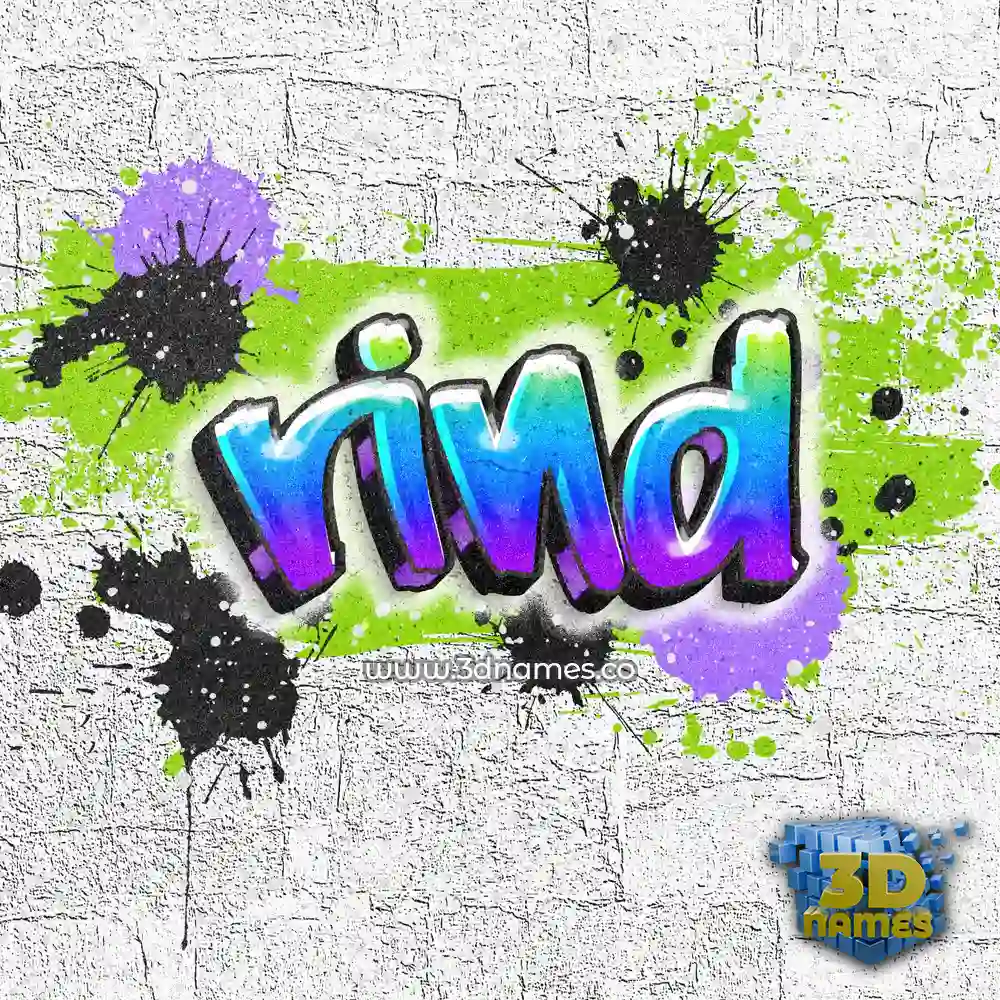 rind in Graffiti Grunge style - 3D name wallpaper