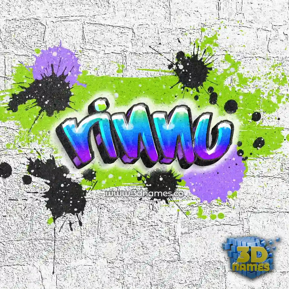 rinnu in Graffiti Grunge style - 3D name wallpaper