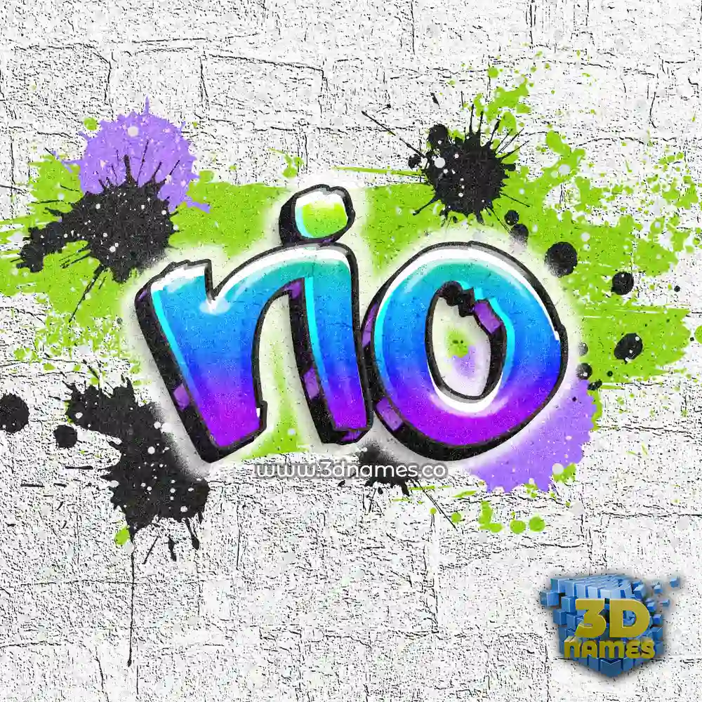 rio in Graffiti Grunge style - 3D name wallpaper