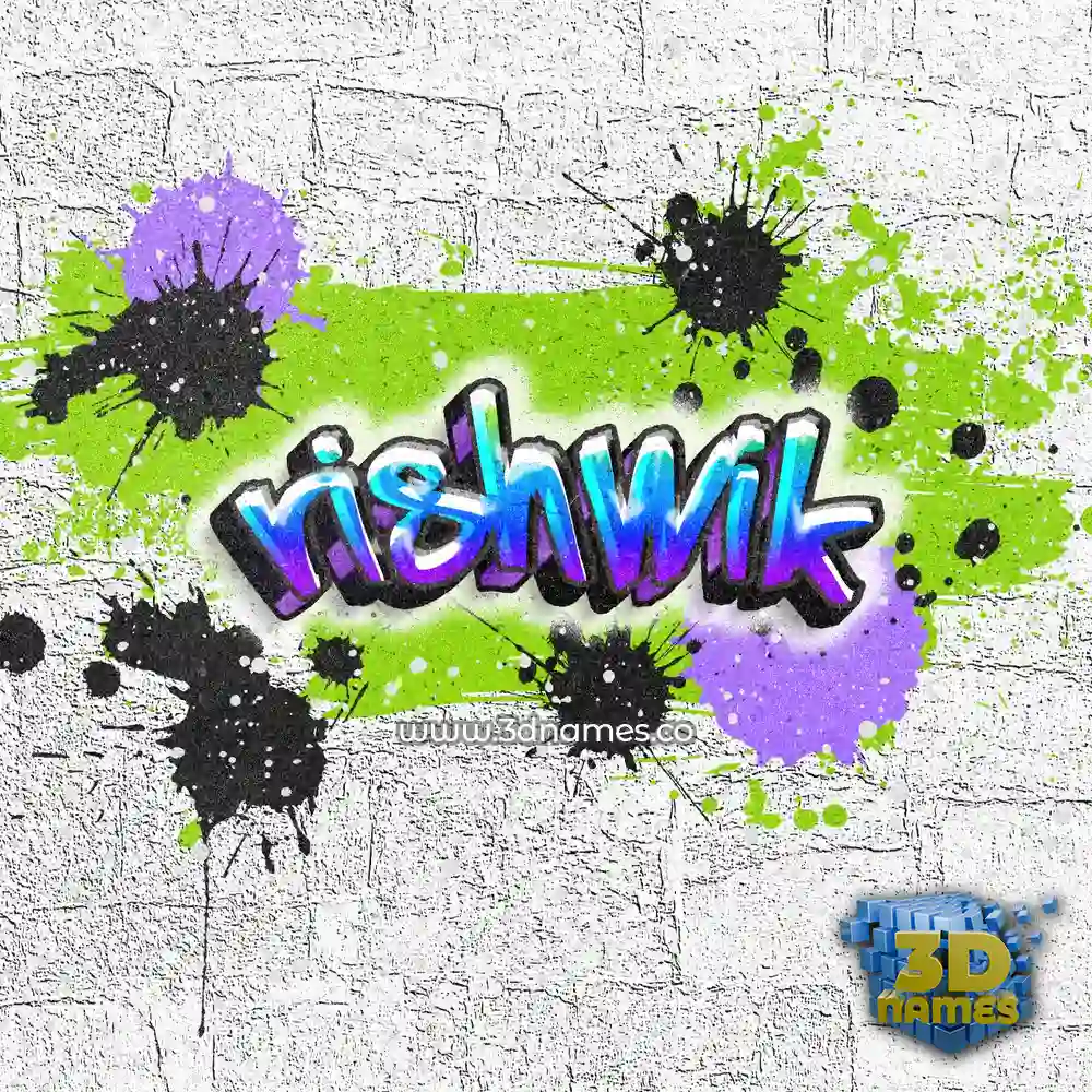 rishwik in Graffiti Grunge style - 3D name wallpaper