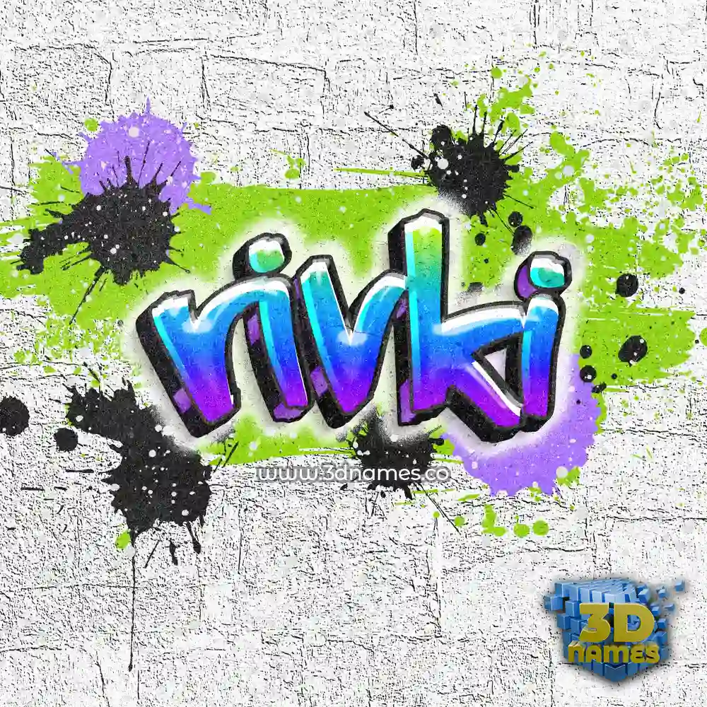 rivki in Graffiti Grunge style - 3D name wallpaper
