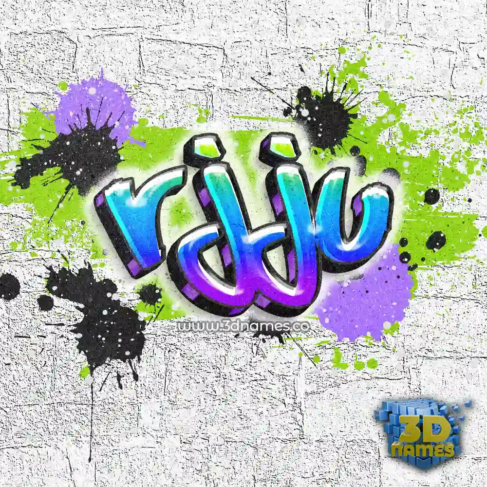 rjju in Graffiti Grunge style - 3D name wallpaper