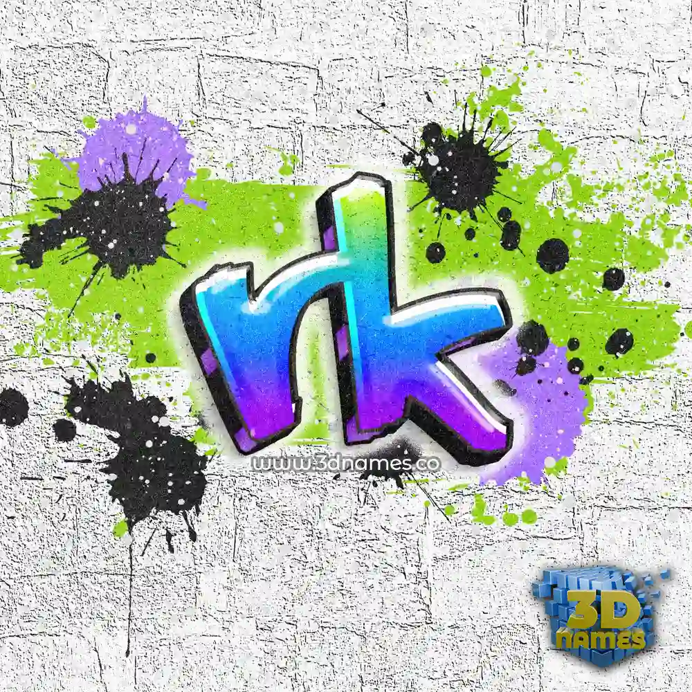 rk in Graffiti Grunge style - 3D name wallpaper