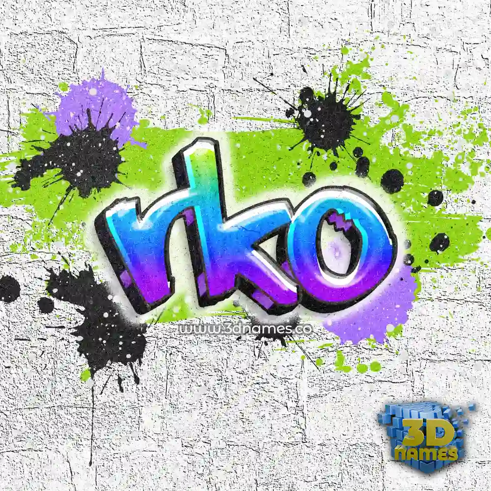 rko in Graffiti Grunge style - 3D name wallpaper