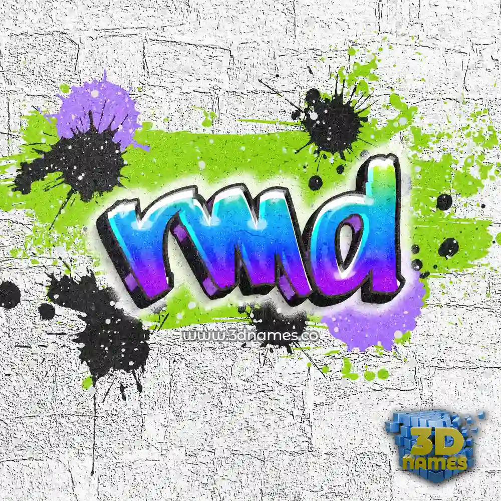 rmd in Graffiti Grunge style - 3D name wallpaper