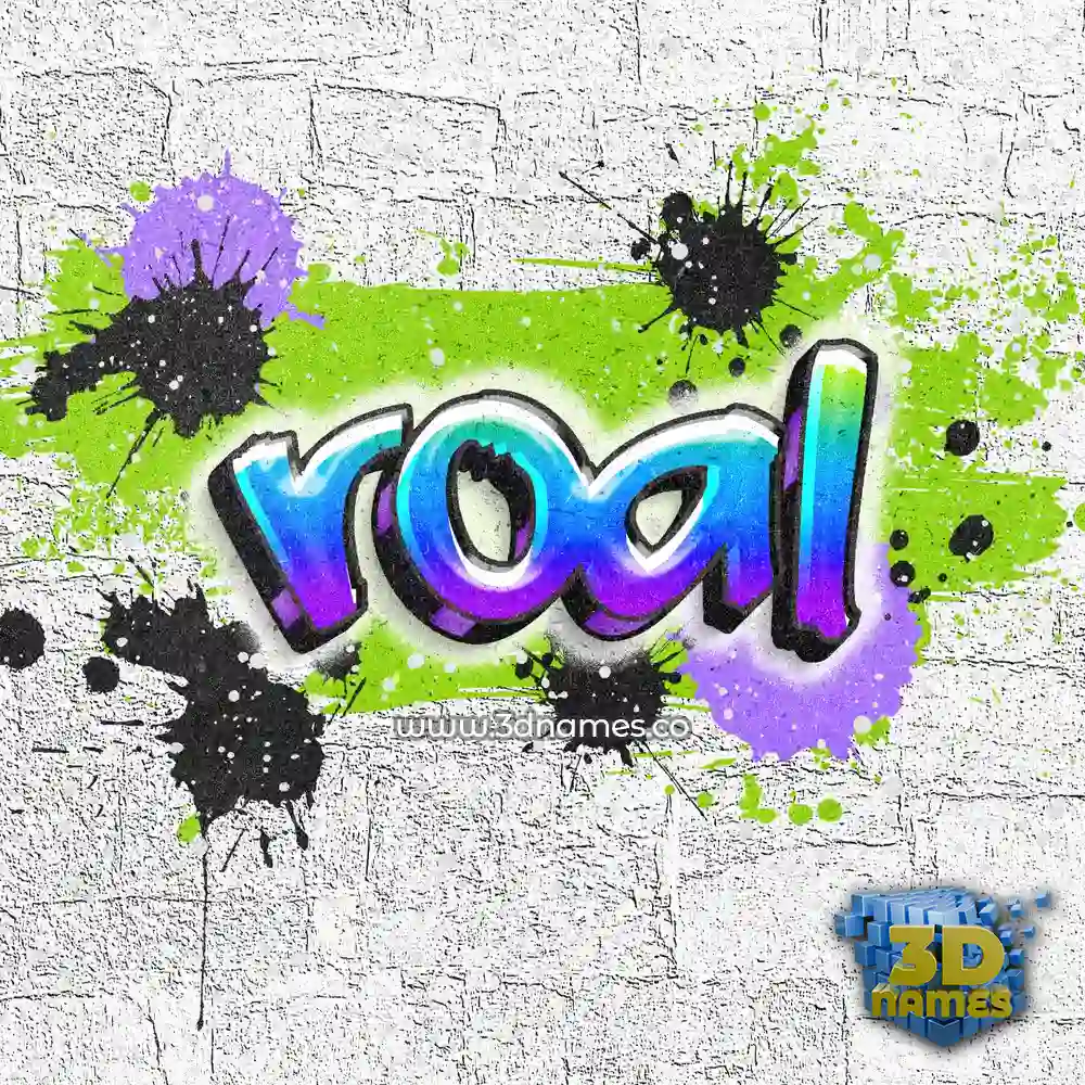 roal in Graffiti Grunge style - 3D name wallpaper