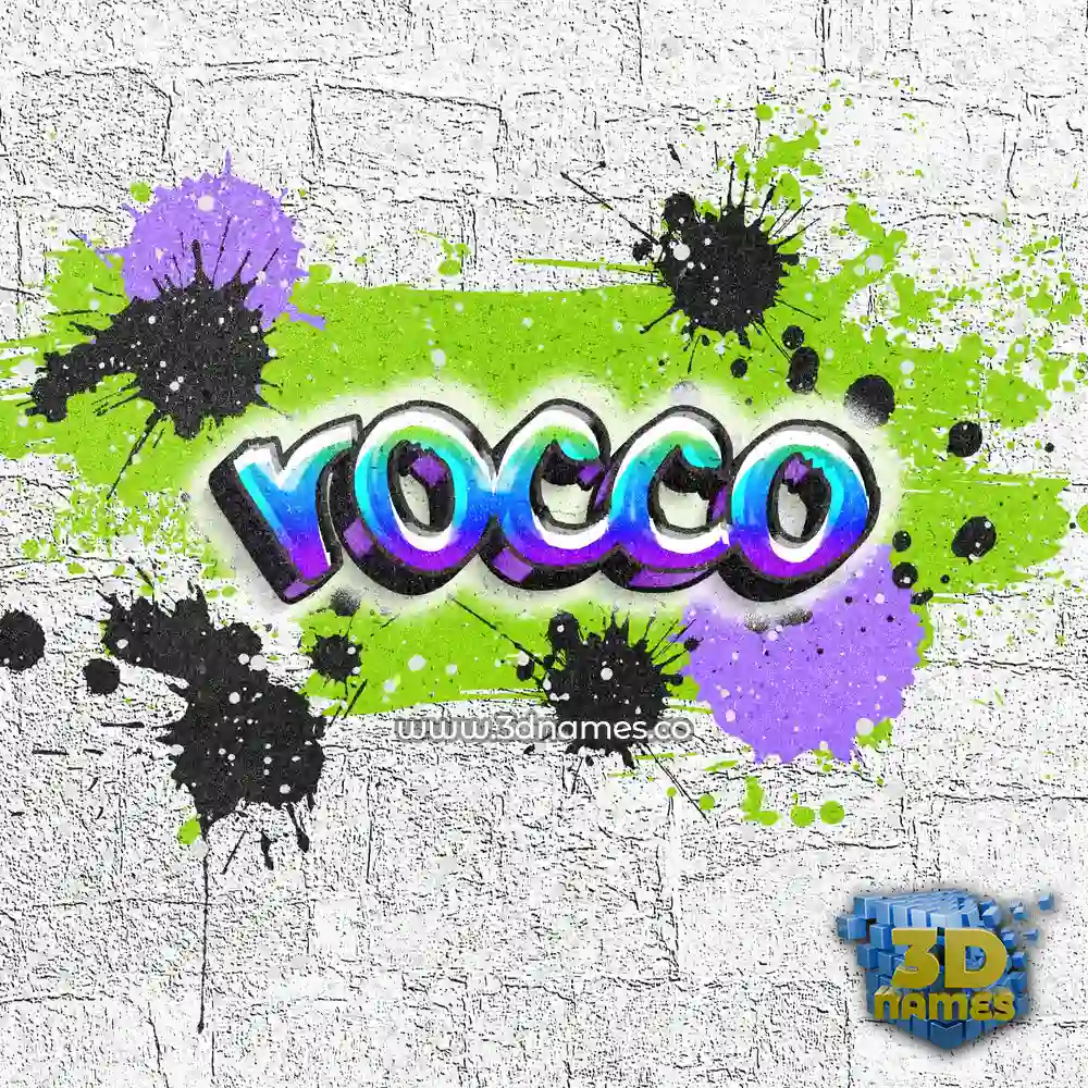 rocco in Graffiti Grunge style - 3D name wallpaper