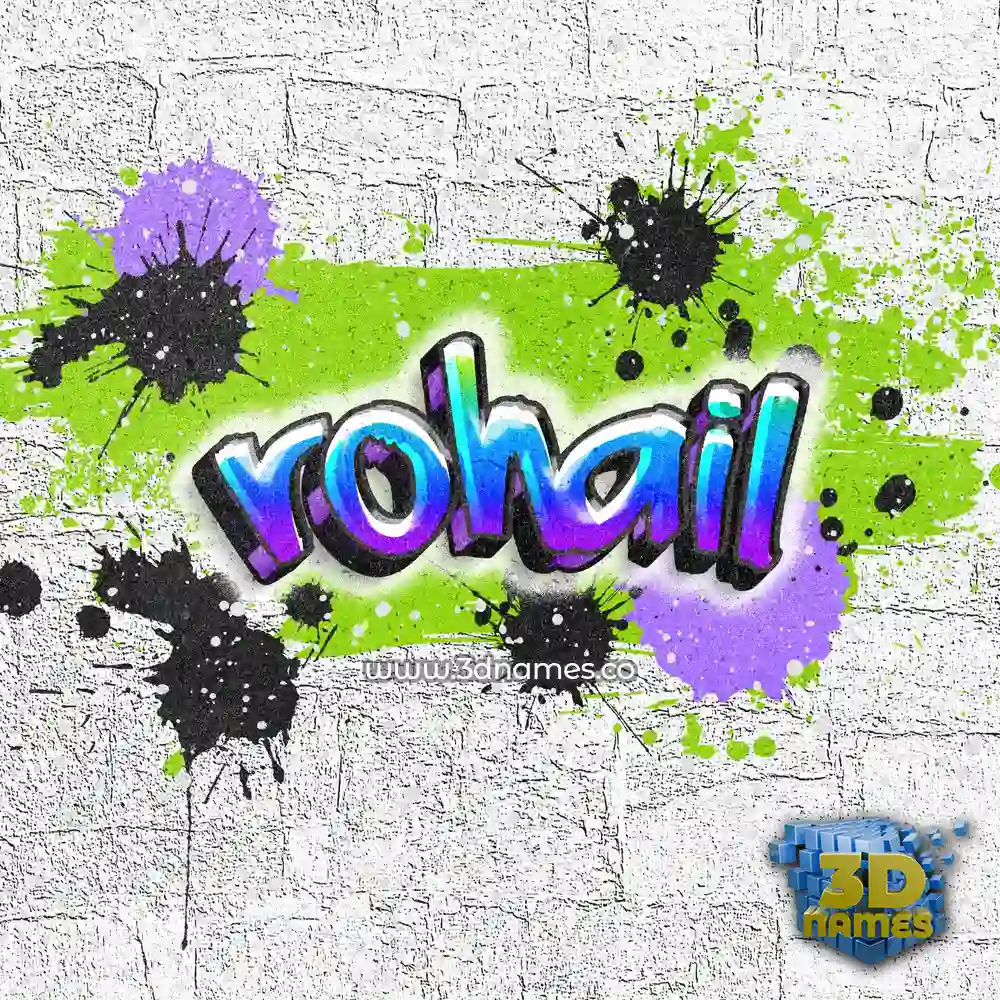 rohail in Graffiti Grunge style - 3D name wallpaper