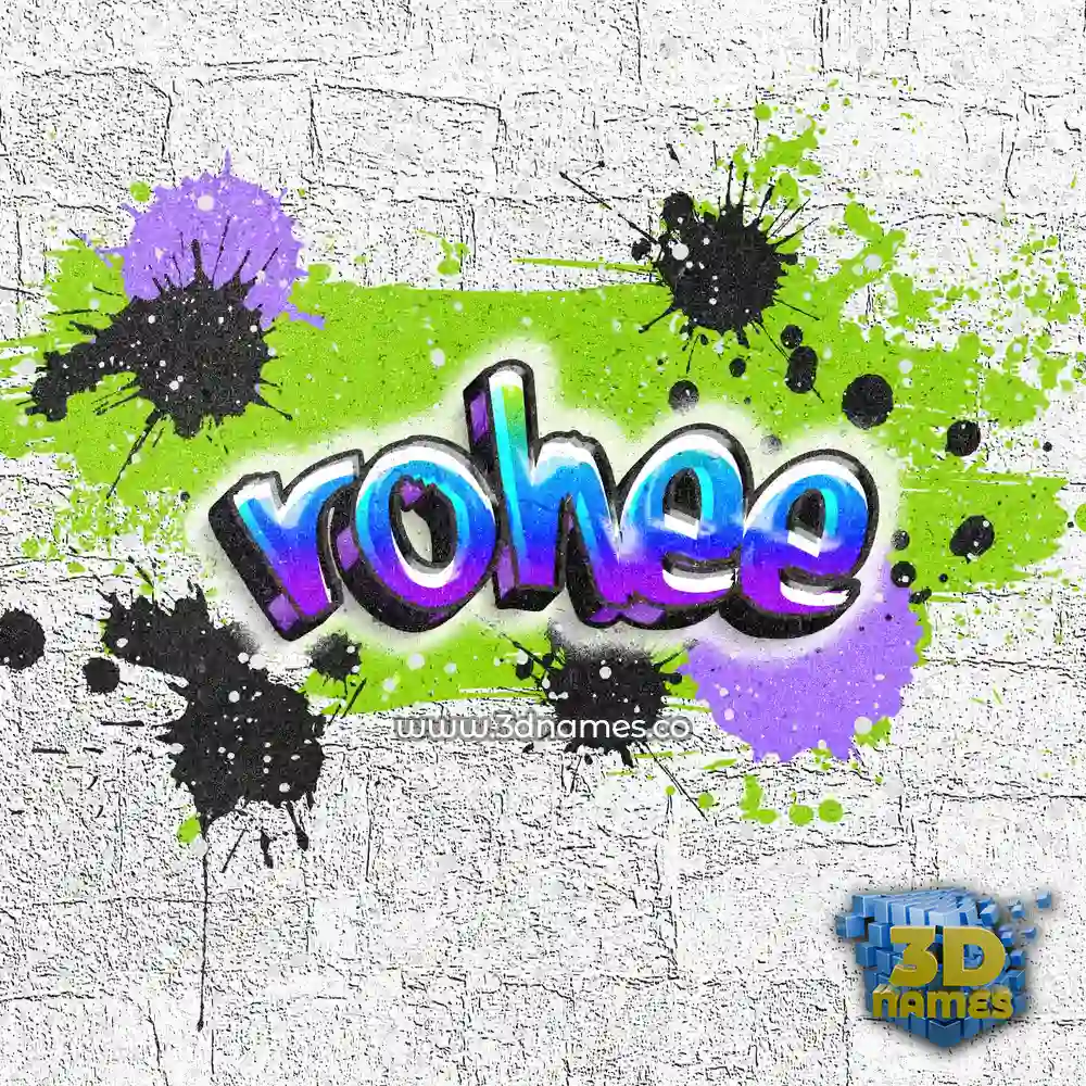 rohee in Graffiti Grunge style - 3D name wallpaper
