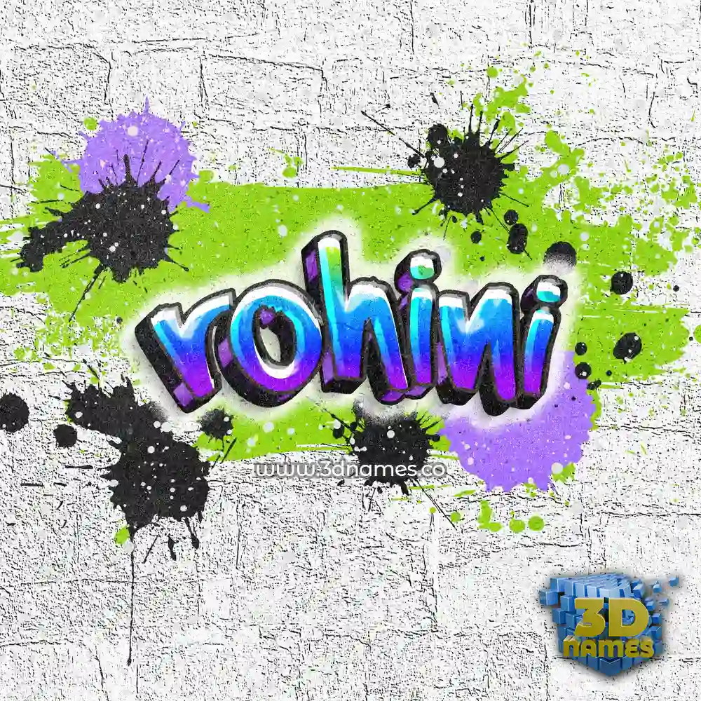 rohini in Graffiti Grunge style - 3D name wallpaper