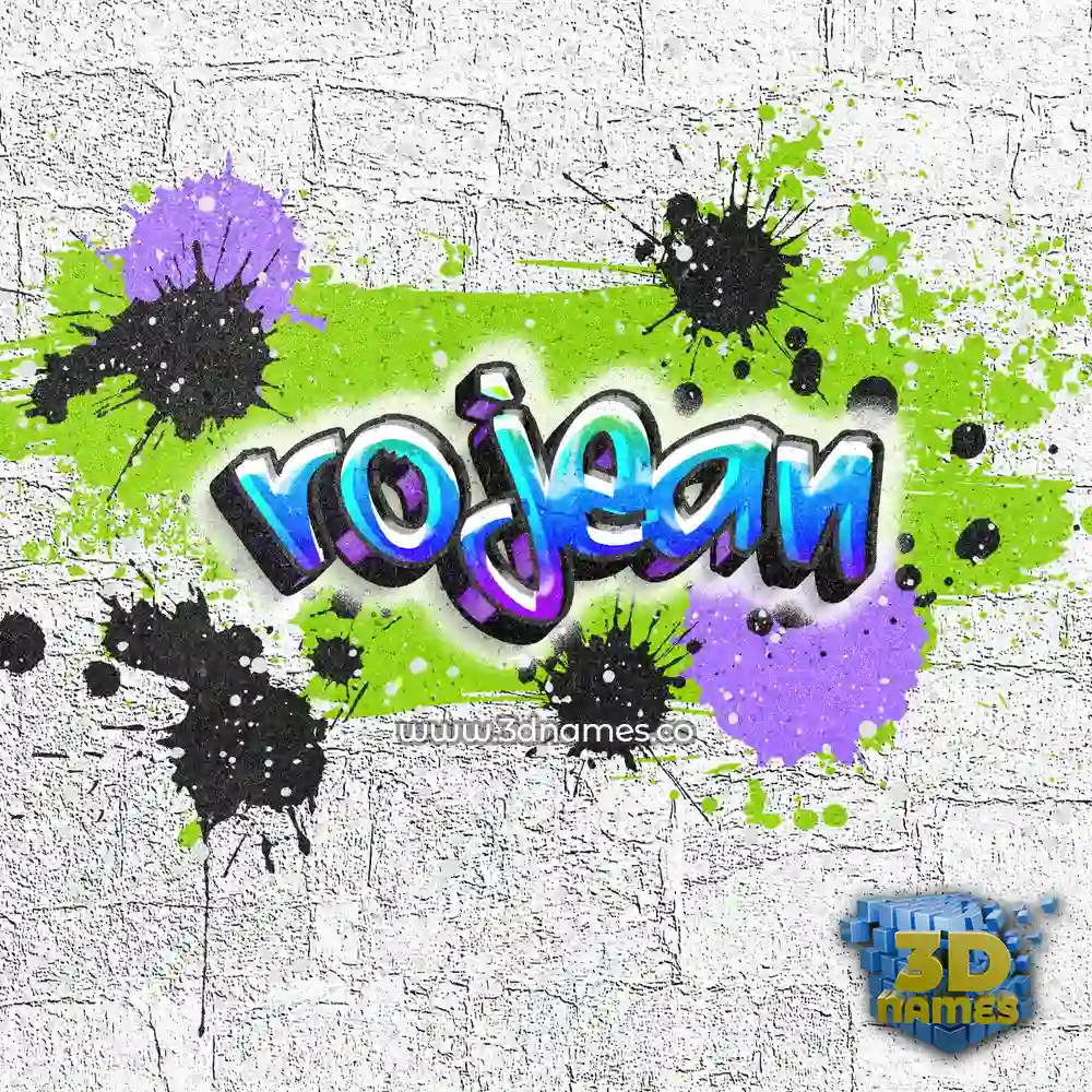 rojean in Graffiti Grunge style - 3D name wallpaper