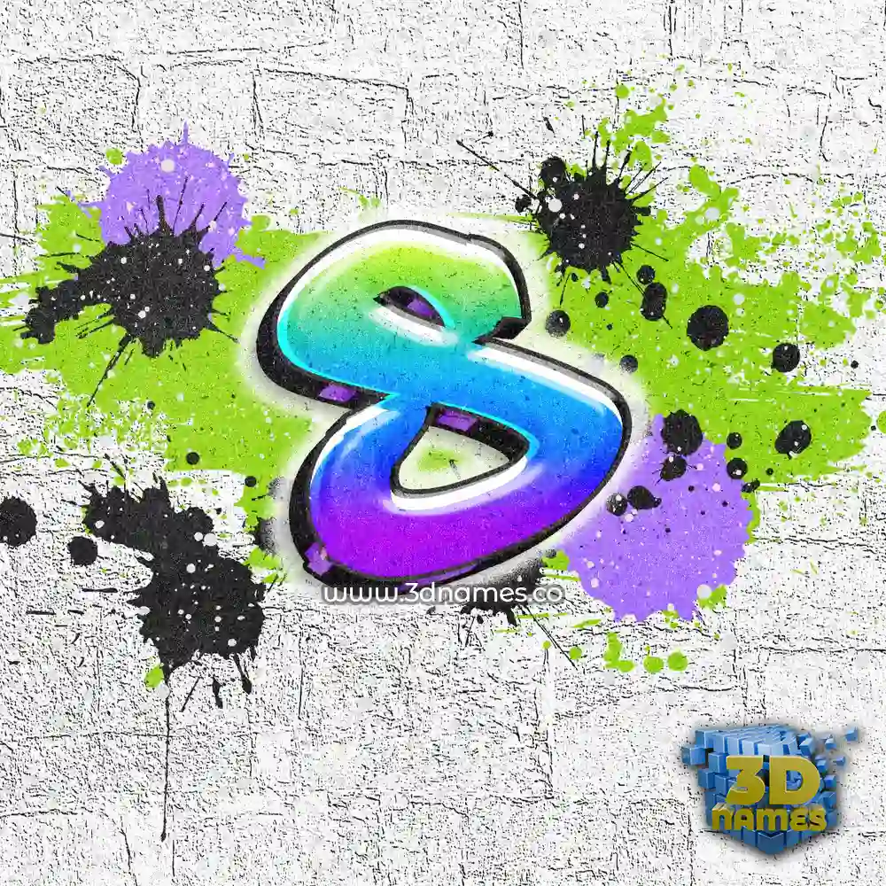 s in Graffiti Grunge style - 3D name wallpaper