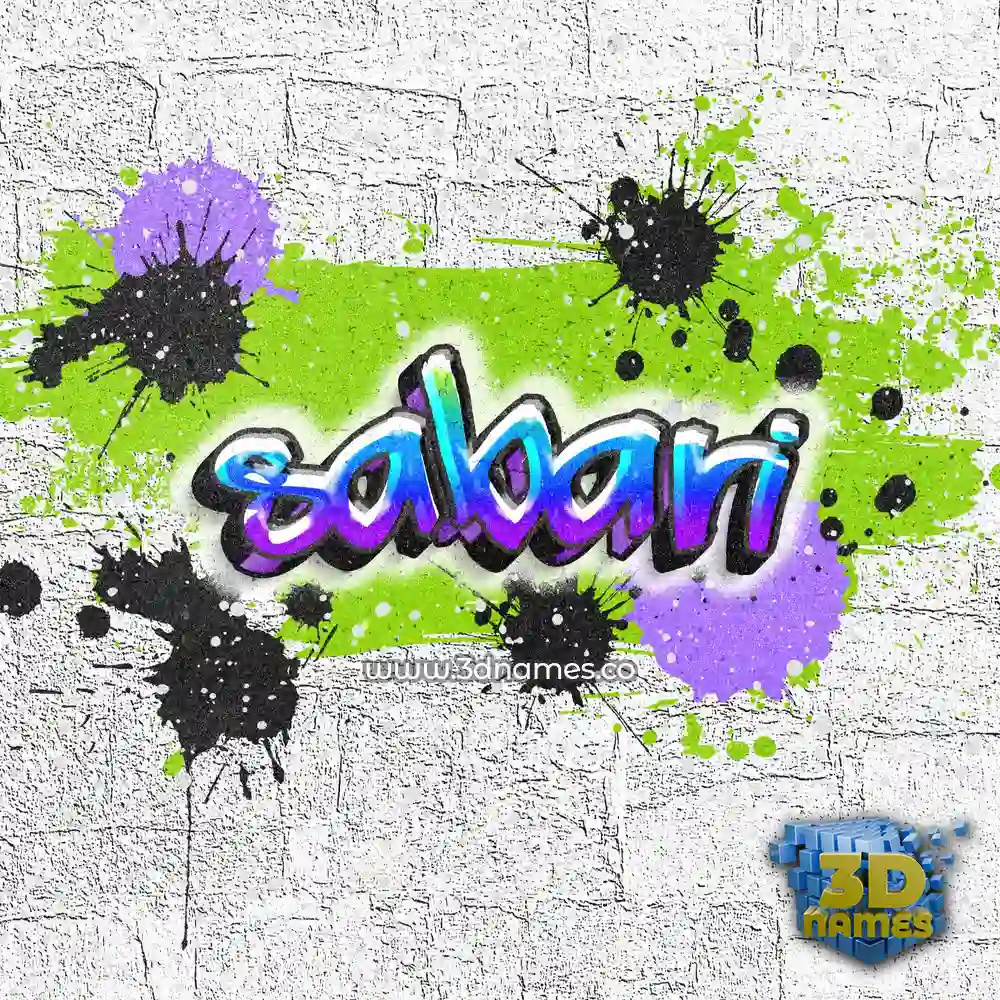 sabari in Graffiti Grunge style - 3D name wallpaper