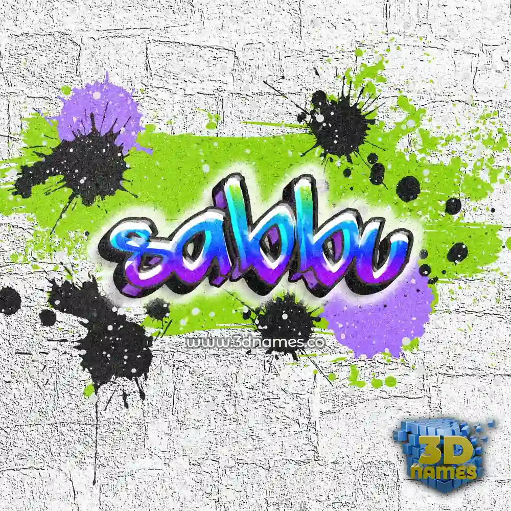 sabbu in Graffiti Grunge style - 3D name wallpaper
