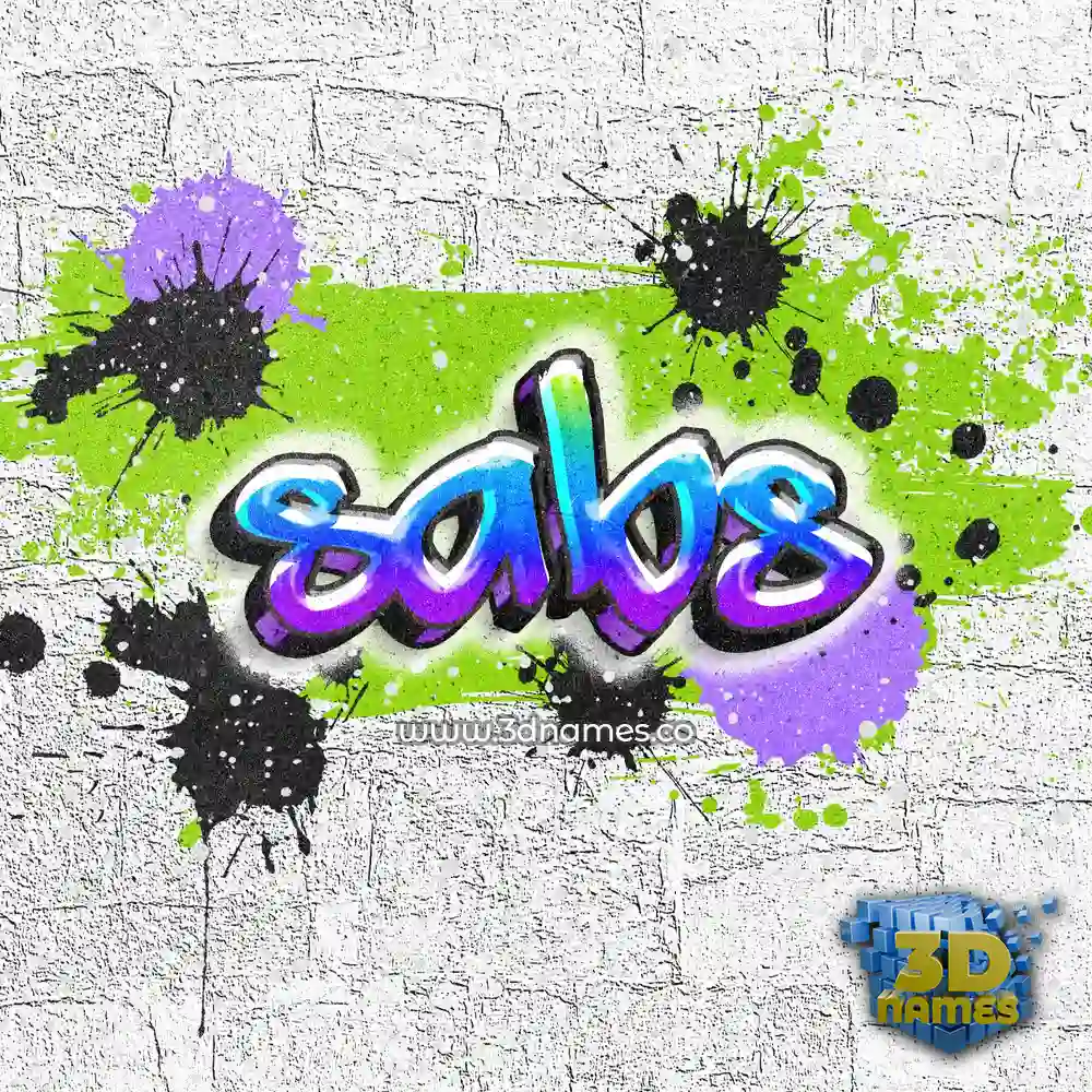 sabs in Graffiti Grunge style - 3D name wallpaper