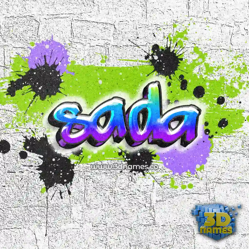 sada in Graffiti Grunge style - 3D name wallpaper