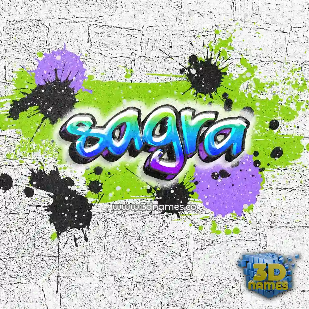 sagra in Graffiti Grunge style - 3D name wallpaper