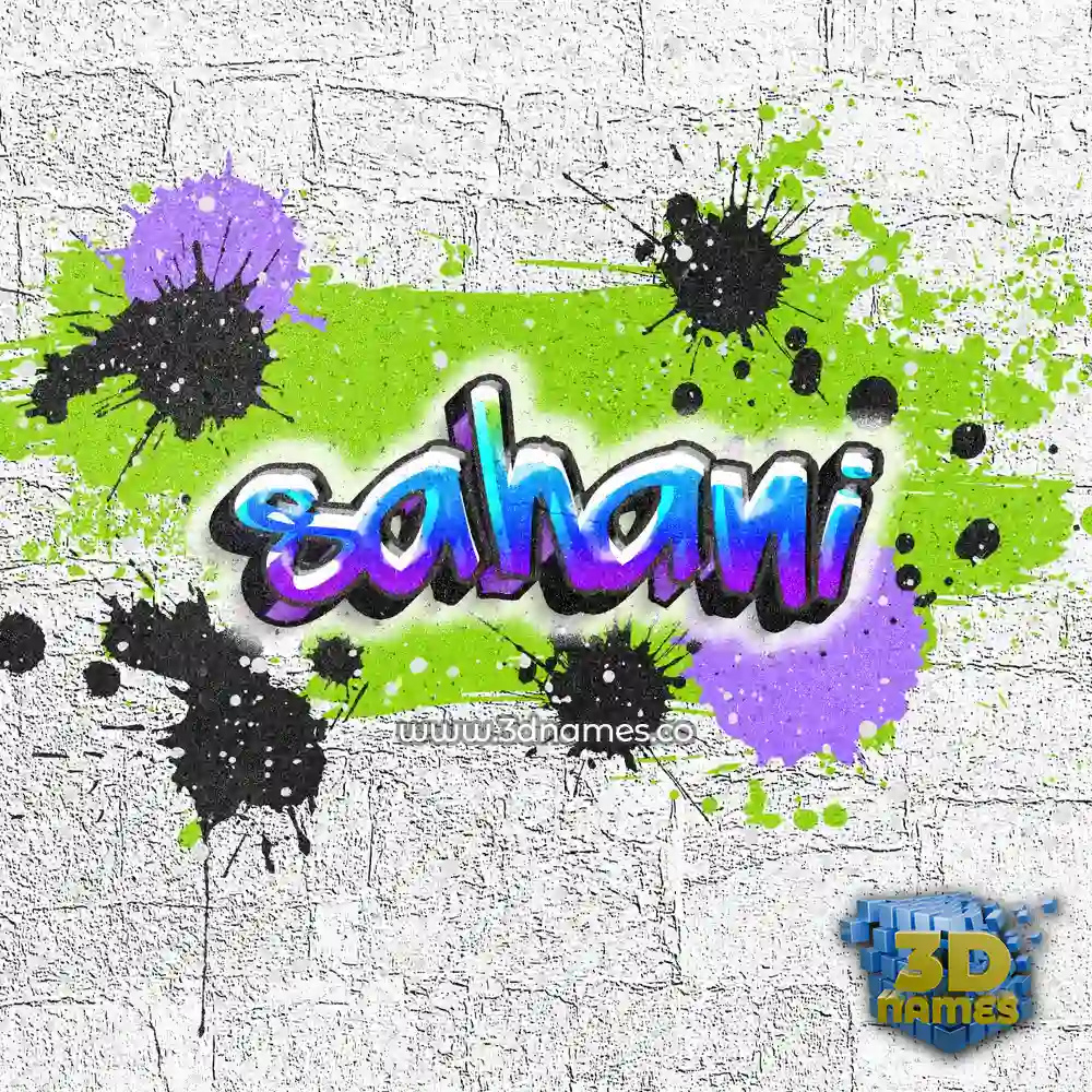 sahani in Graffiti Grunge style - 3D name wallpaper