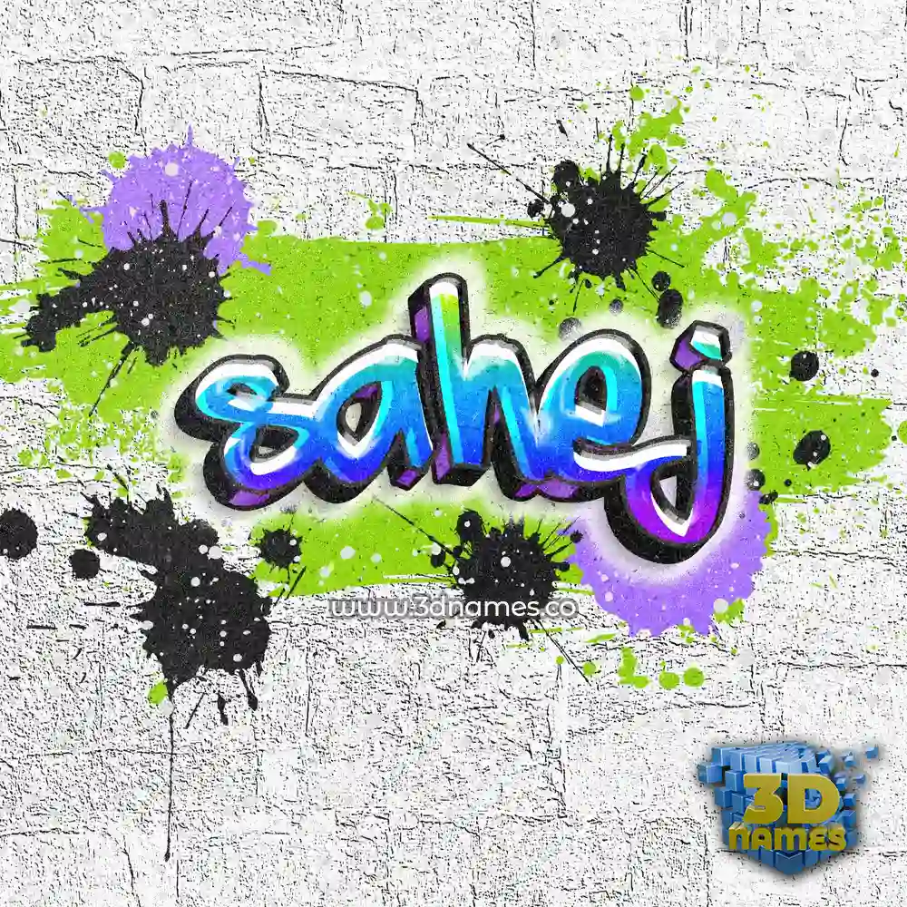 sahej in Graffiti Grunge style - 3D name wallpaper