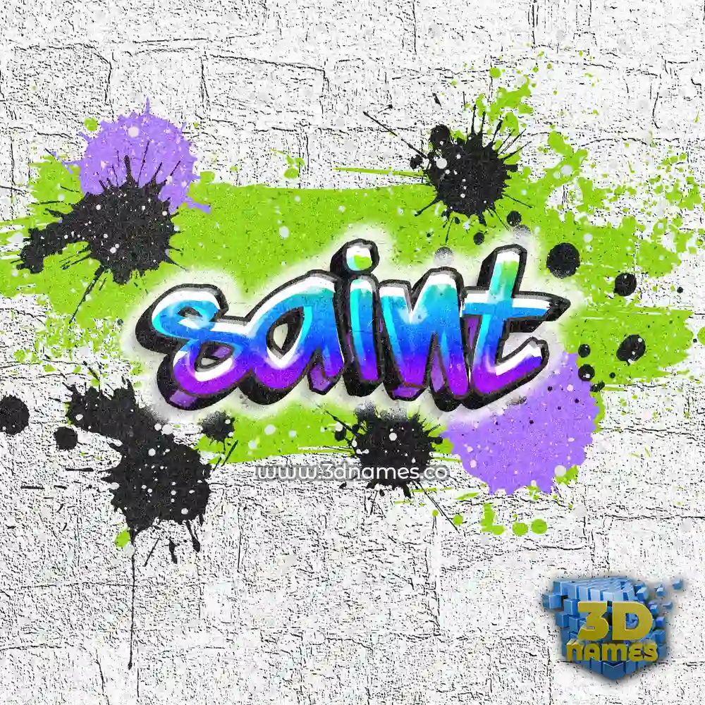 saint in Graffiti Grunge style - 3D name wallpaper