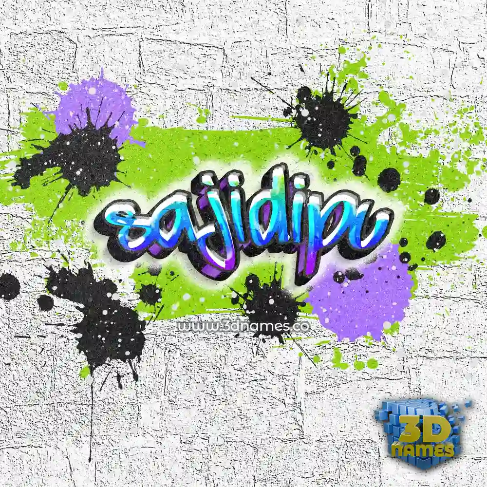 sajidipu in Graffiti Grunge style - 3D name wallpaper