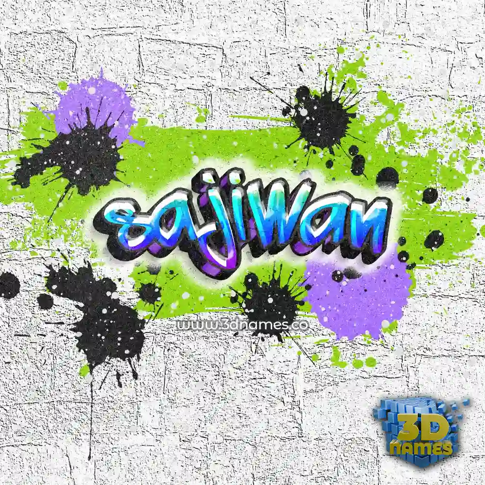 sajiwan in Graffiti Grunge style - 3D name wallpaper