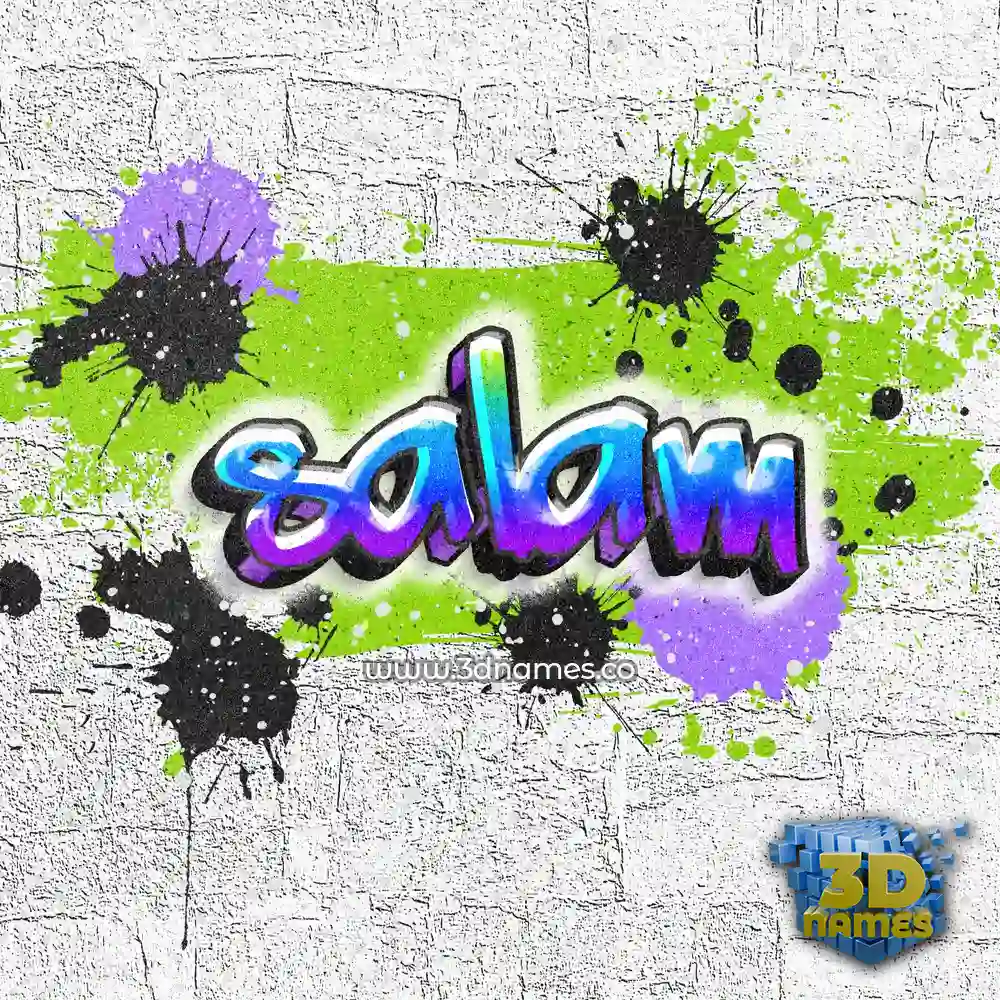 salam in Graffiti Grunge style - 3D name wallpaper
